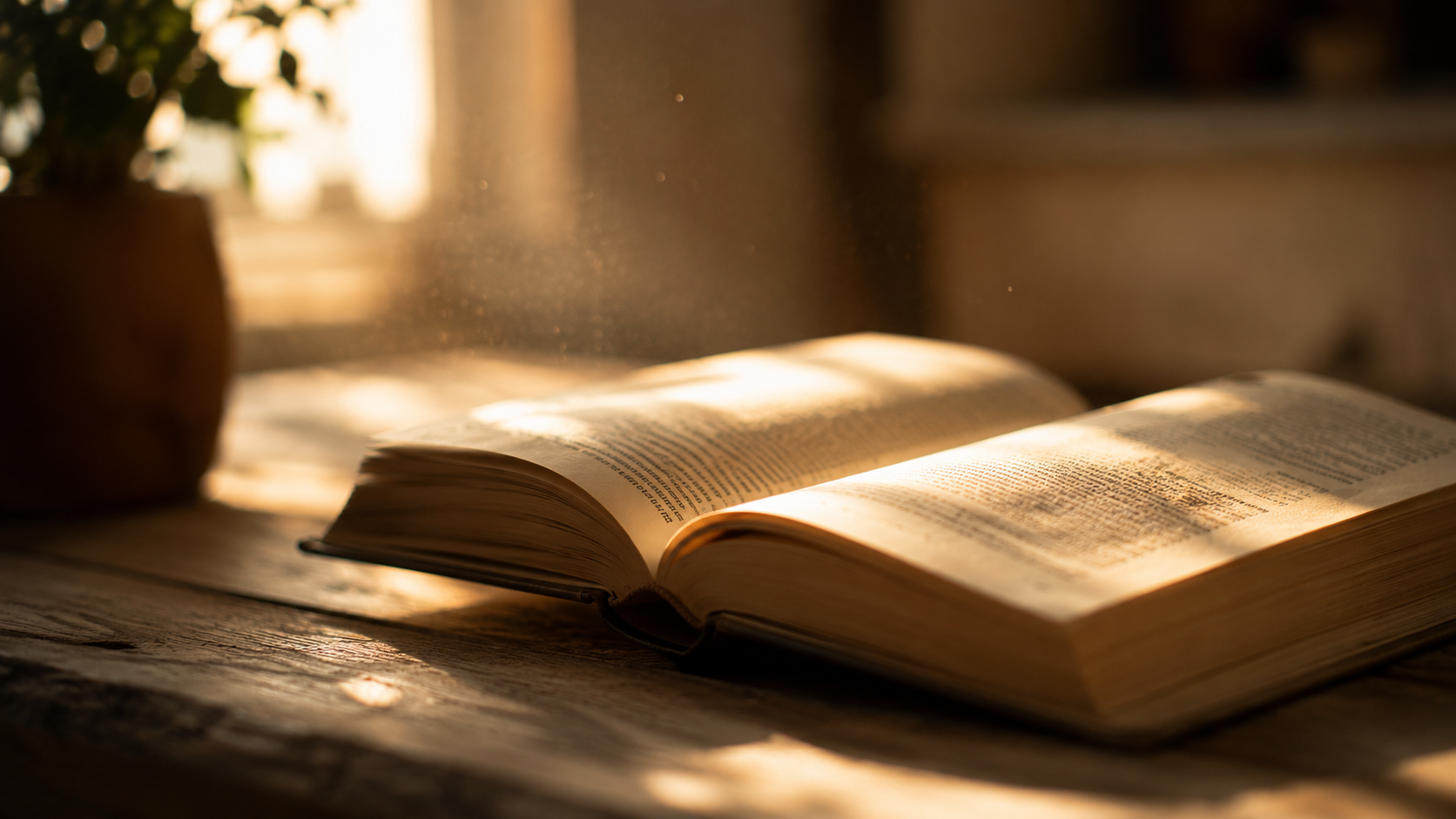 Open book symbolizing study and wisdom.